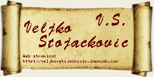 Veljko Stojačković vizit kartica
